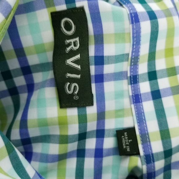 ORVIS Long Sleeve Button Down Multicolor Plaid L - Picture 7 of 8